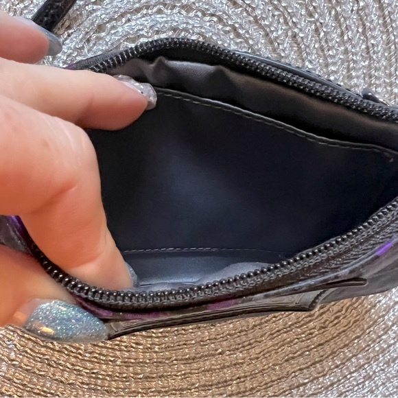 Coach Poppy Purple and Black Metallic Wristlet - Picture 4 of 4
